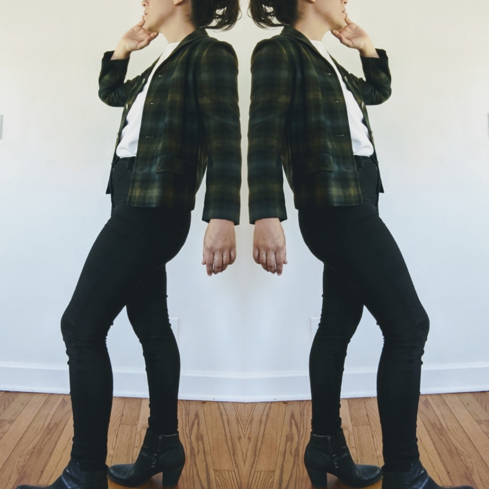 60's Vintage Pendleton Wool Plaid Jacket - Medium